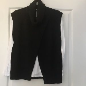 Black Cowl Neck Sleeveless.